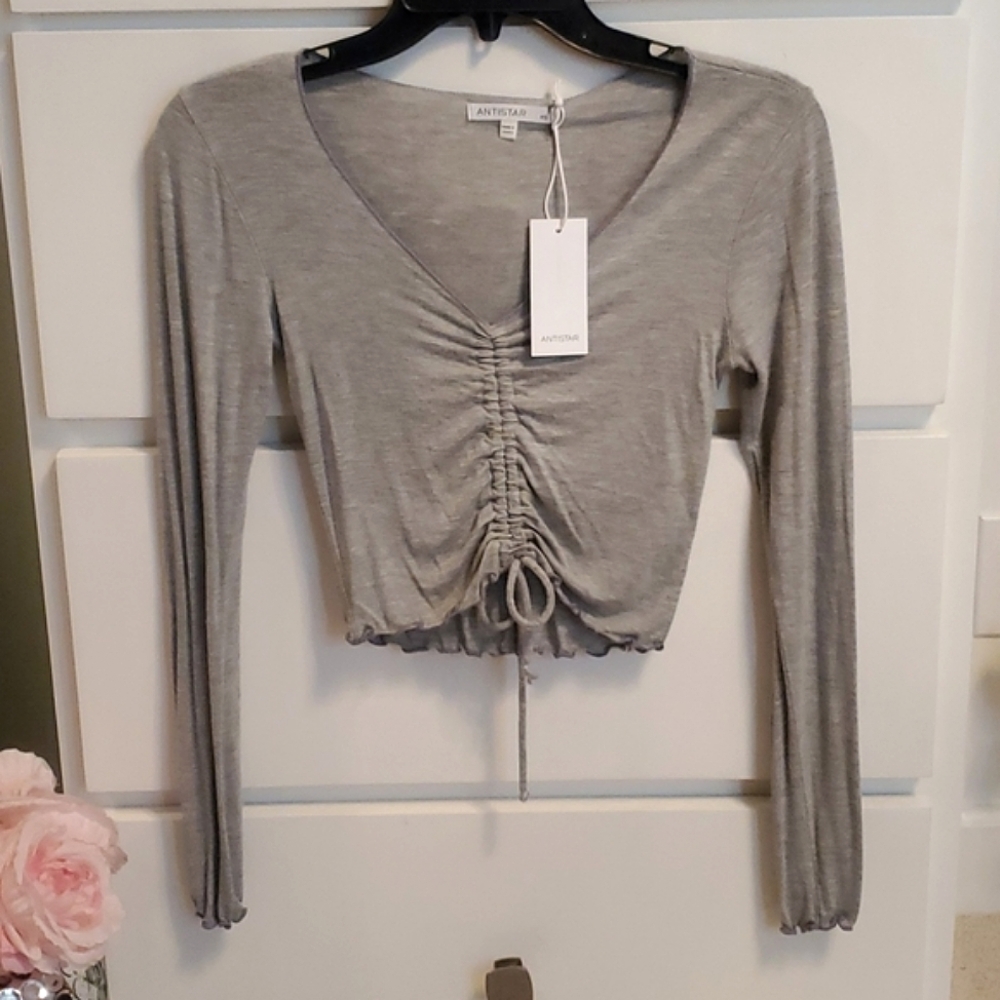 New Antistar Long Sleeve Drawstring Front Tee
